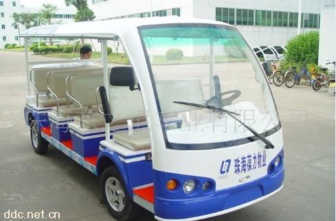广东珠海5座蓝白色景区电动游览车