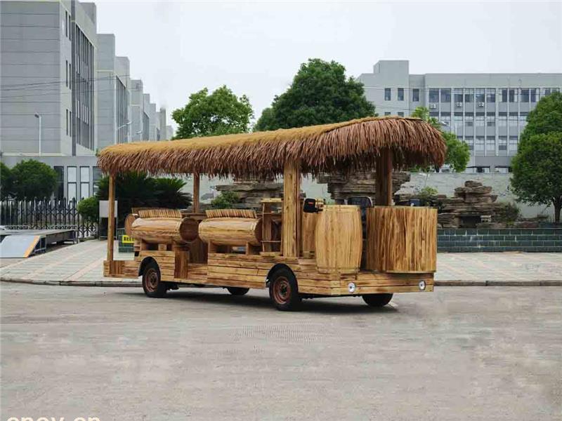 湖南啤酒造型款电动观光车17座电动代步车景区游览车厂家及图片